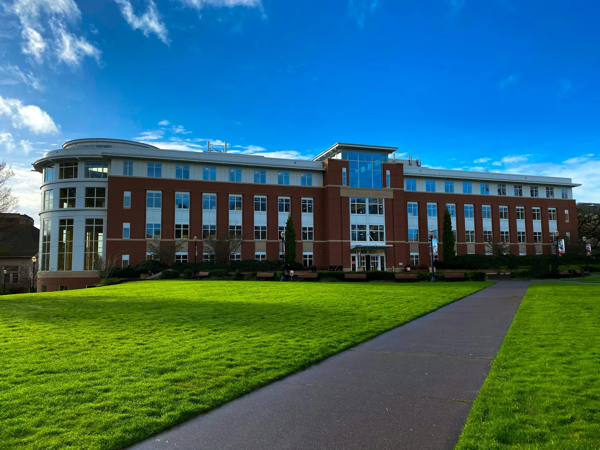 College campus during admission season